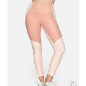 Outdoor Voices Athleisure Stretch Gym Pilates Soft Leggings Pastel Pink Large
